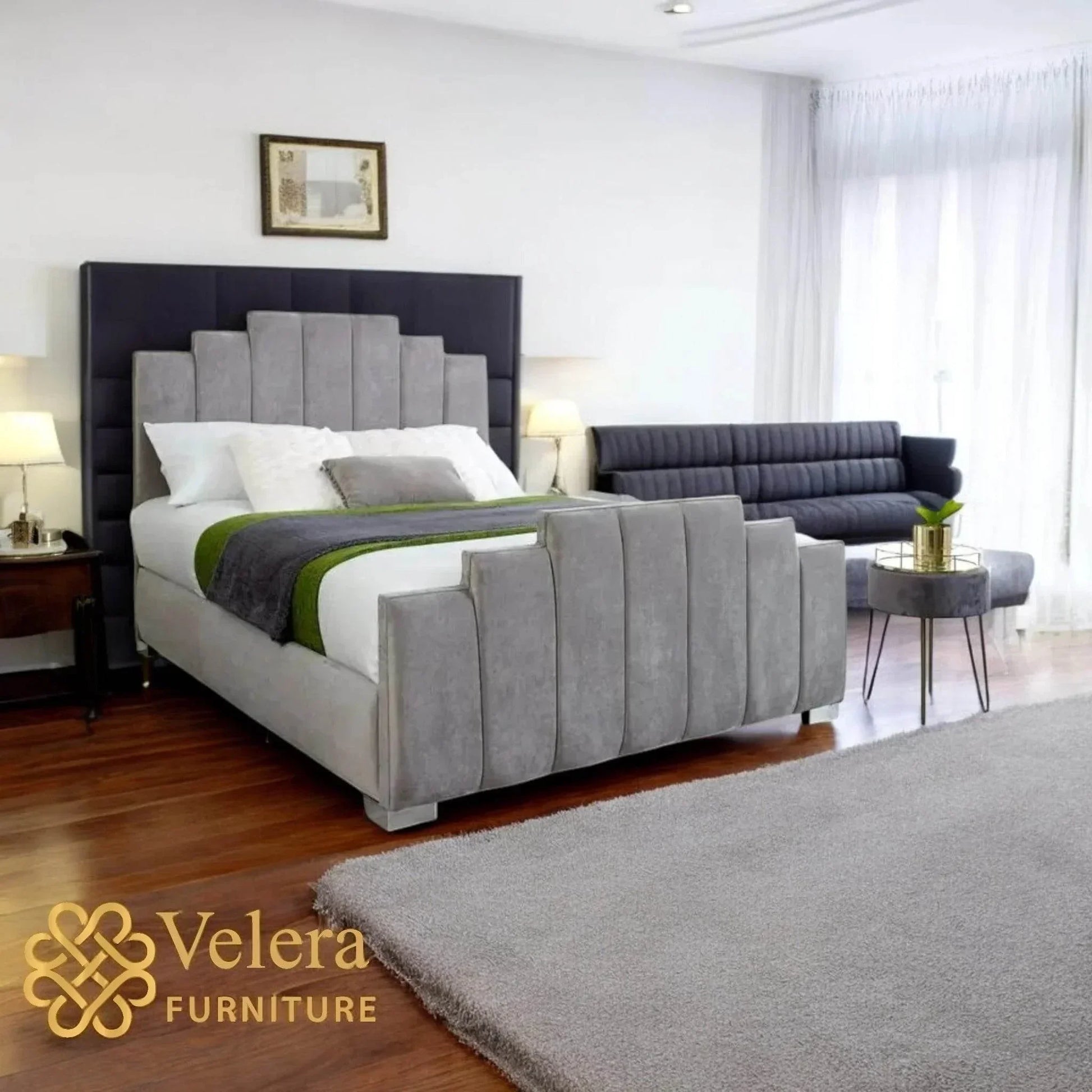Upholstered Arizona Bed - Velera Furniture