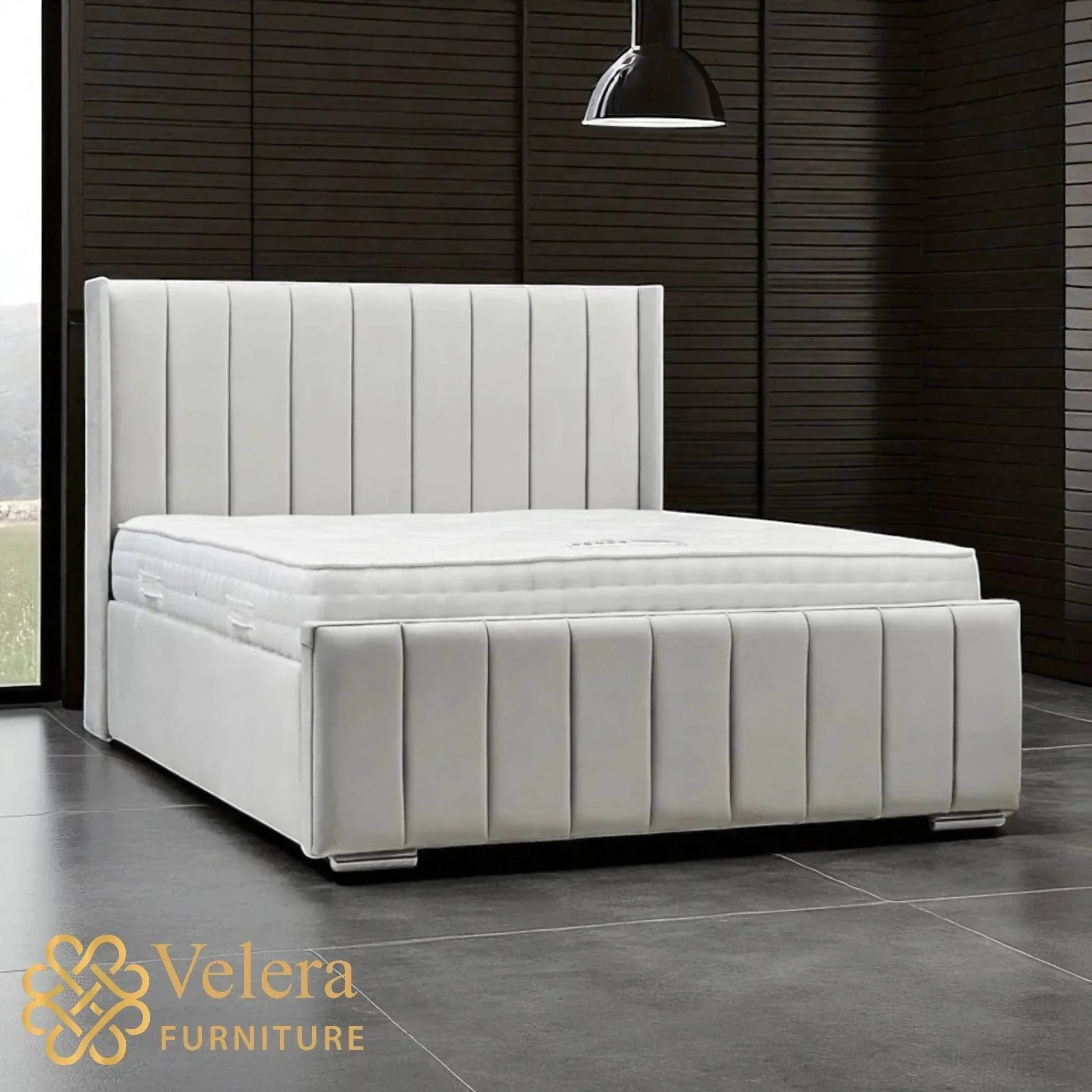 Upholstered Wingback Bed - Velera Furniture